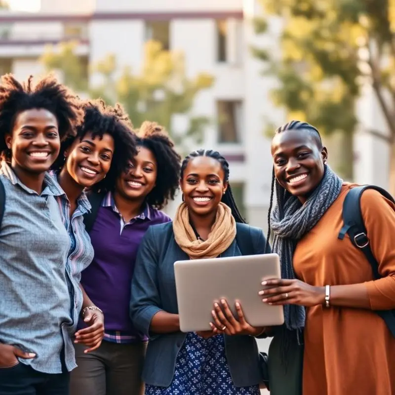 Group of students on campus